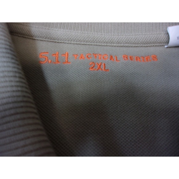 5.11 Tactical Professional Silver Tan Polo Shirt Men's Size 2XL Outdoors Hunting - Picture 4 of 6